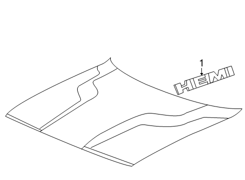 2022 Dodge Challenger Exterior Trim - Hood Diagram 2