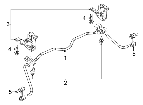2022 Ram ProMaster City Rear Suspension, Stabilizer Bar, Suspension Components Diagram 2