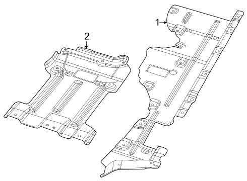 2023 Jeep Grand Cherokee Under Cover & Splash Shields Diagram