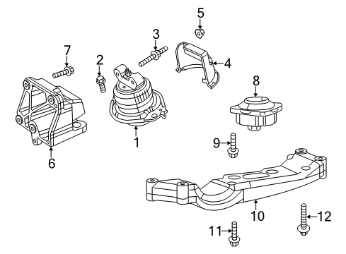 2022 Dodge Charger Engine & Trans Mounting Diagram 2