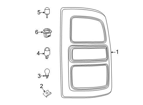 2023 Ram 2500 Tail Lamps Diagram 2