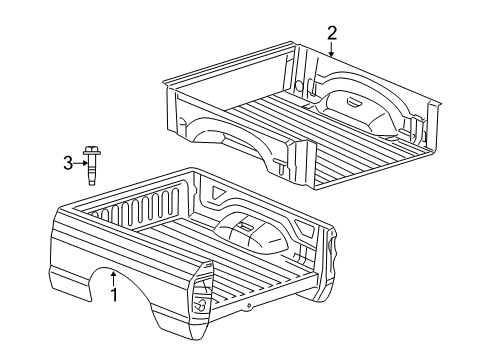 2023 Ram 1500 Classic Box Assembly Diagram 3