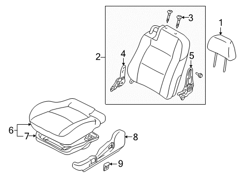 HEADREST-Front Seat Diagram for MR634718