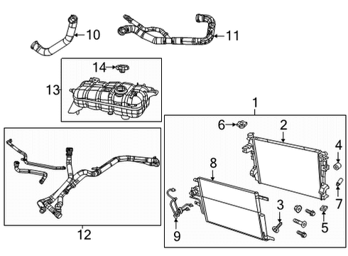 2024 Ram 1500 Radiator & Components Diagram 5