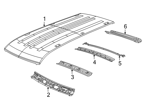 2022 Ram ProMaster City Roof & Components Diagram