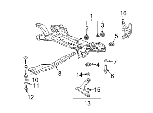 Arm-Front Suspension Diagram for MN161705