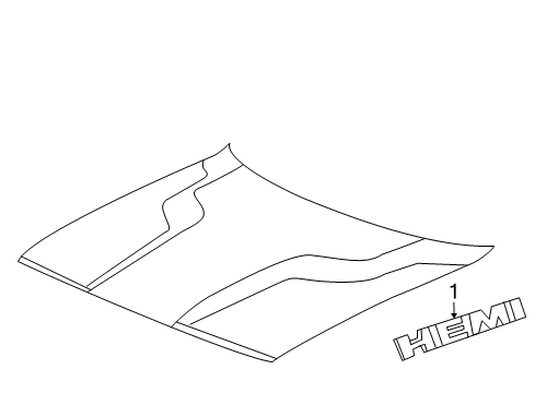 2022 Dodge Challenger Exterior Trim - Hood Diagram 1