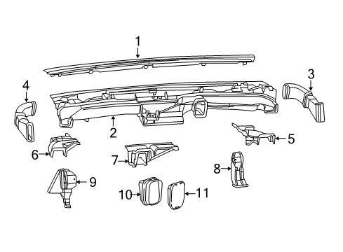 2022 Ram ProMaster 2500 Ducts Diagram