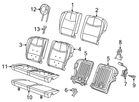 Cover-Rear Seat Back Diagram for 1YT10JXWAA