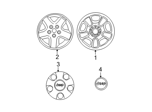 Wheel-Aluminum Diagram for YH55PAKAA