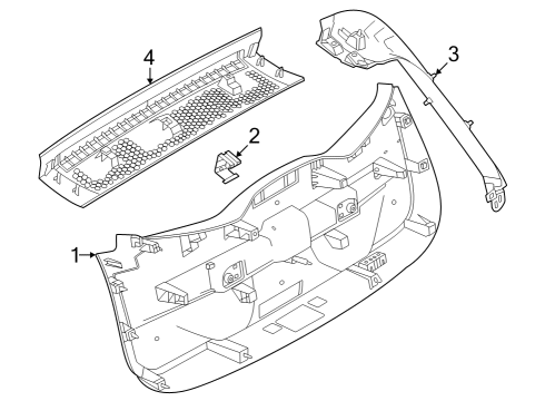 2023 Dodge Hornet Interior Trim - Lift Gate Diagram