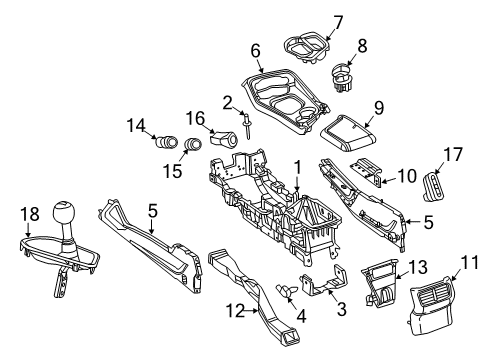 2022 Dodge Challenger Console Diagram