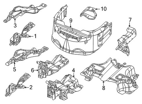 2022 Jeep Grand Cherokee L Heat Shields Diagram 1