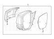 Diagram for Mopar Mirror Cover - 68541285AA