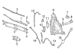 Diagram for 2022 Jeep Grand Cherokee Wiper Arm - 68505550AA