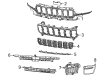 Diagram for Jeep Grand Cherokee Grille - 7CW08GXHAA