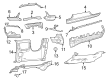 Diagram for Jeep Grand Cherokee Steering Column Cover - 6PM171T5AD