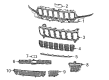 Diagram for 2023 Jeep Grand Cherokee L Grille - 7CW11GXHAB
