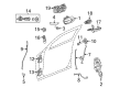 Diagram for Dodge Door Latch Assembly - 68174641AH