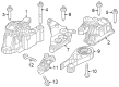 Diagram for Dodge Hornet Engine Mount Bracket - 68445488AB