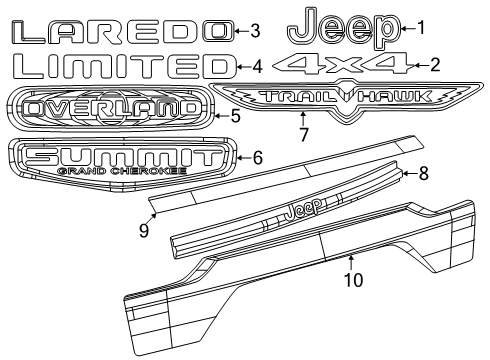 Mopar 68622361AB NAMEPLATE-30TH ANNIVERSARY 68622361AB Mopar NAMEPLATE-30TH ANNIVERSARY