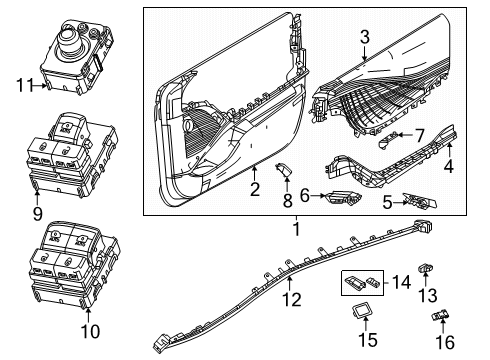Mopar 68613174AB WIRING-DOOR JUMPER 68613174AB Mopar WIRING-DOOR JUMPER