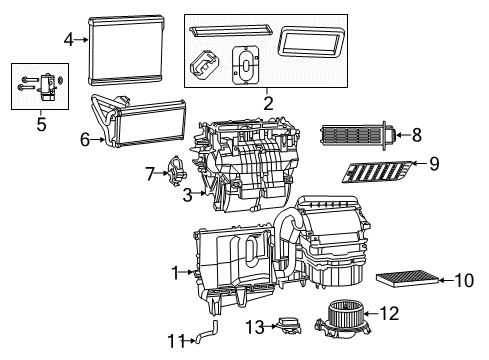 Mopar 7RB63LXFAA Air Conditioner And Heater Control 7RB63LXFAA Mopar Air Conditioner And Heater Control