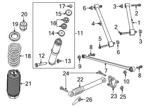 Mopar 68620429AB Suspension Absorber Package 68620429AB Mopar Suspension Absorber Package