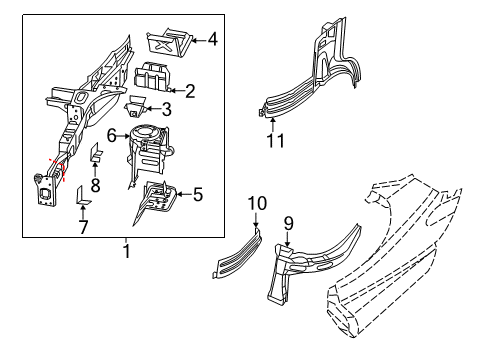 68590144AC Mopar RAIL ASSY-FRAME FRONT