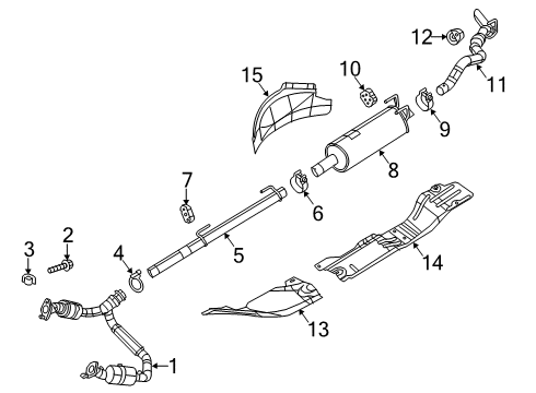 Mopar 68592638AA MUFFLER-EXHAUST EXTENSION 68592638AA Mopar MUFFLER-EXHAUST EXTENSION