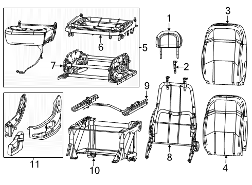 7FY28YA7AA Mopar SEAT-FRONT
