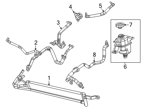 2025 Ram 1500 Radiator & Components Diagram 4