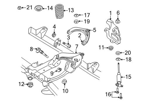Front Coil Spring Diagram for 68507394AA