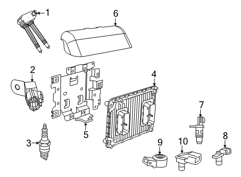BRACKET-ENGINE CONTROL MODULE Diagram for 68251949AD