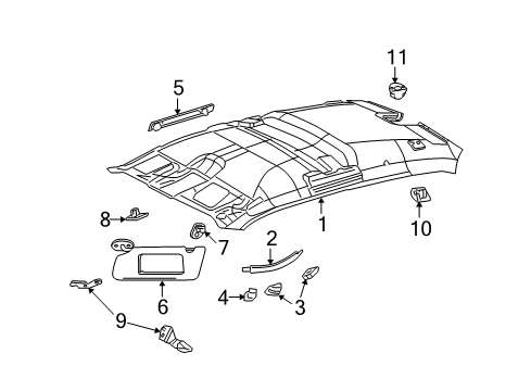 HEADLINER Diagram for 7KW73DX9AA