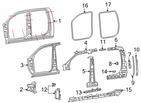 Body Side Sill Diagram for 68276772AF