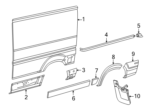 Door Outside Molding Diagram for 1ZT29JXWAC