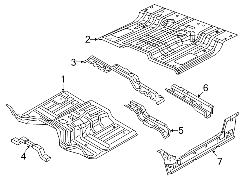 CROSSMEMB-REAR FLOOR Diagram for 68671741AA