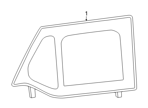 2024 Jeep Wrangler Glass - Rear Door Diagram 2