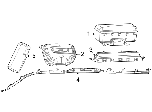 Side Curtain Air Bag Diagram for 68683293AA