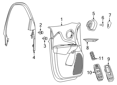 FRONT DOOR Diagram for 68590594AA