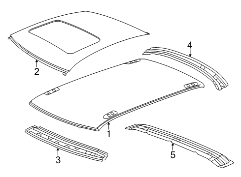 Roof Panel Diagram for 68660731AA