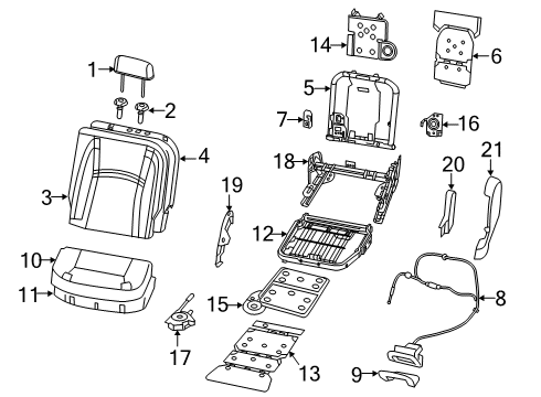 FRAME-REAR SEAT BACK Diagram for 68566289AA