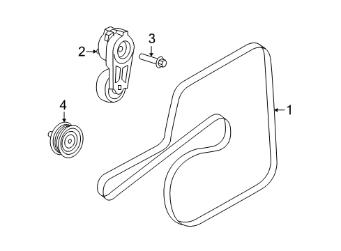 Serpentine Belt Diagram for 4861928AA