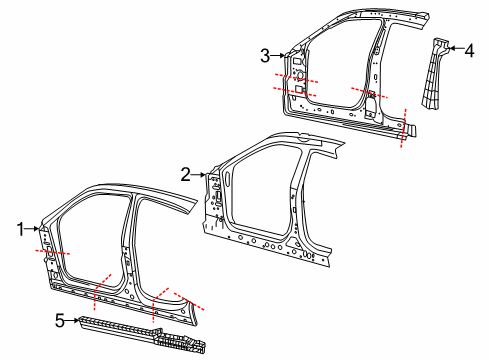 REINFMNT-BODY SIDE APERTURE FRONT Diagram for 68266962AL