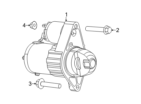 Engine Starter Diagram for 56029712AA