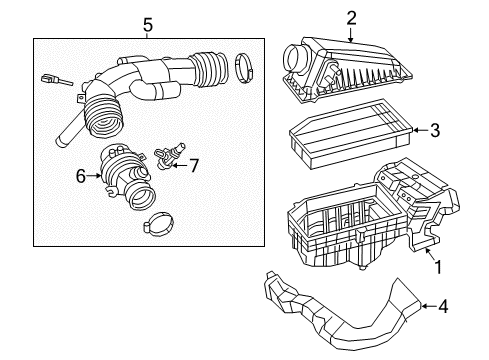 Air Cleaner Body Diagram for 68291143AC