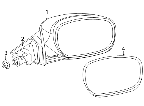 2023 Dodge Charger Outside Mirrors Diagram 2