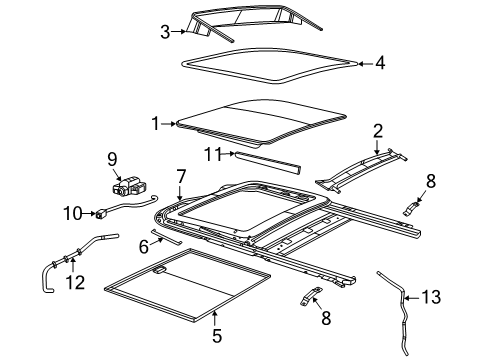 Sunroof Diagram for 68236780AB