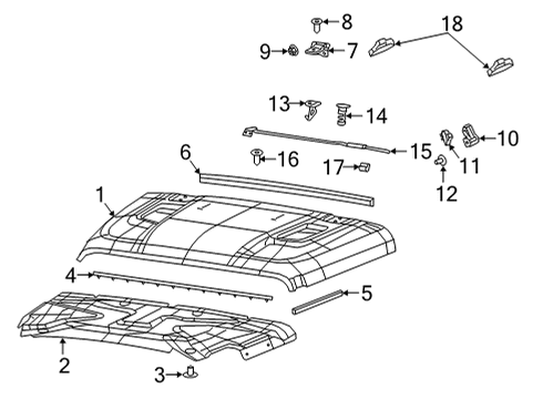 PAD-HOOD SILENCER Diagram for 68292168AE